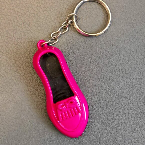 Vintage Pink Loafer Shoe Keychain made Taiwan - Picture 1 of 4